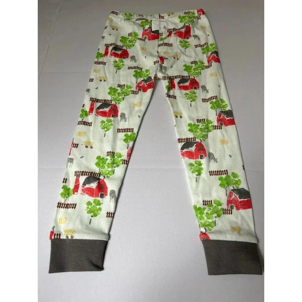 Burt’s bees 100% Organic Cotton pajama pants Sz 5T farm barn print